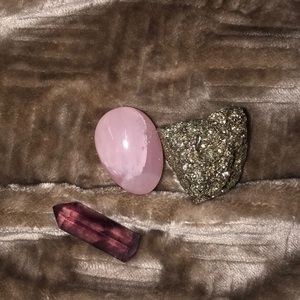 Rose Quartz, Pyrite, Amethyst Bundle